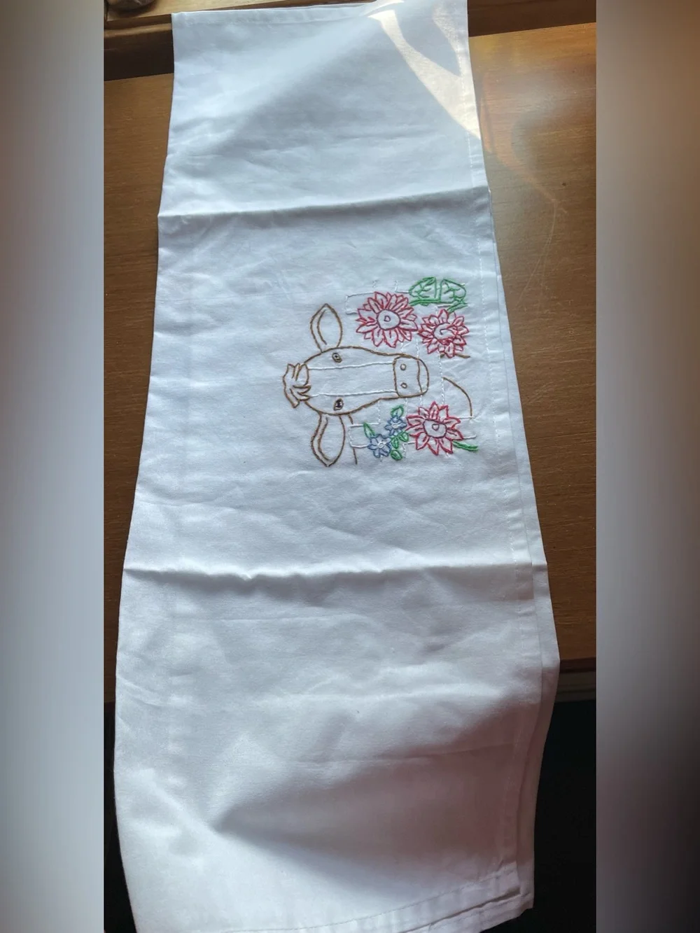 New Large Cow Embroidered Kitchen Towel 100% Cotton